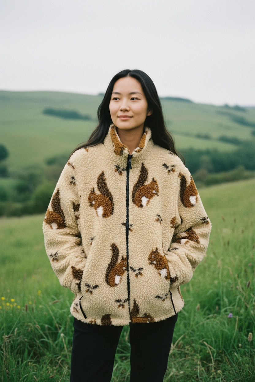 Made in England Far Field フリースジャケット　リス(レディス）